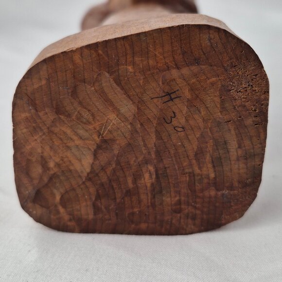 Folk Art Wood Figure Mother with Child - Picture 12 of 16